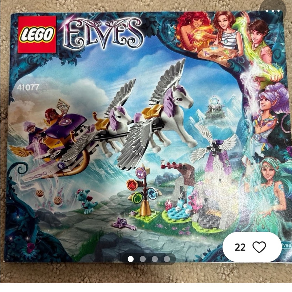 LEGO ELVES auras Pegasus sleigh set 41077